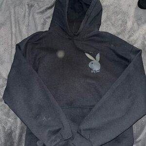 PLAYBOY Charcoal Hoodie for Men